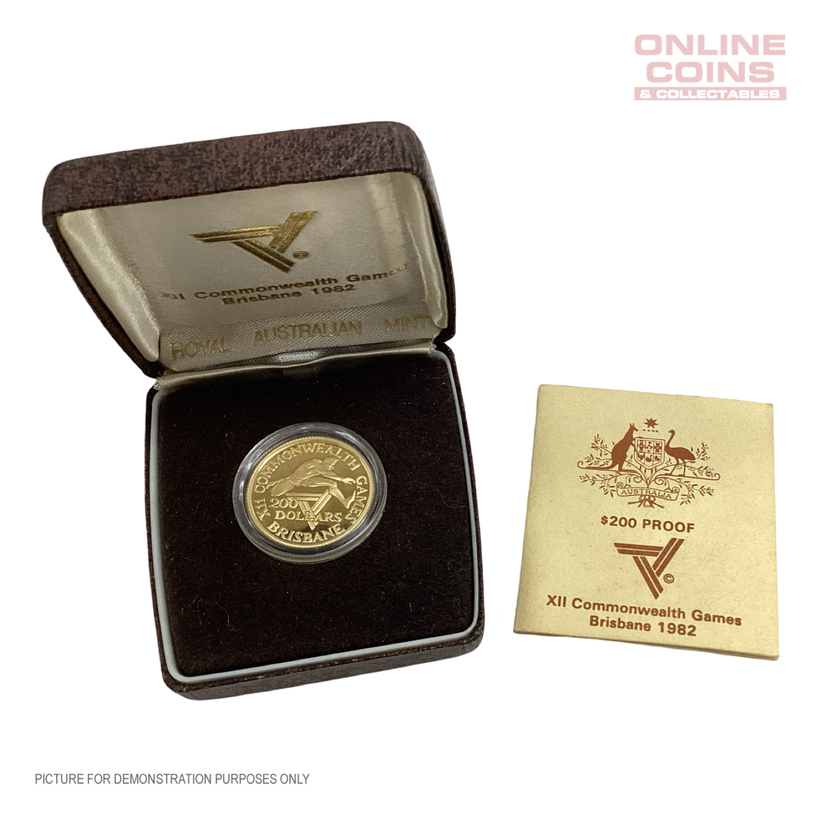 1982 Royal Australian Mint $200 Gold PROOF Coin - Brisbane XII Commonwealth Games